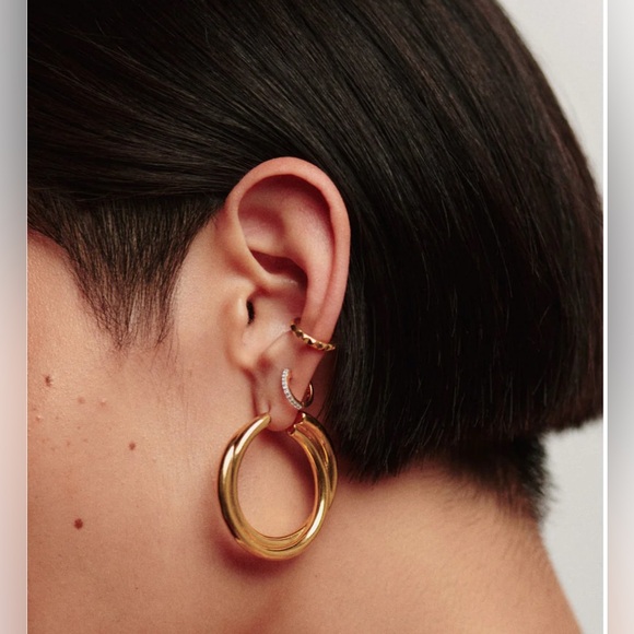 Missoma Lucy Williams Entwine Hoop Earrings – Gold Vermeil PRELOVED - Picture 1 of 8